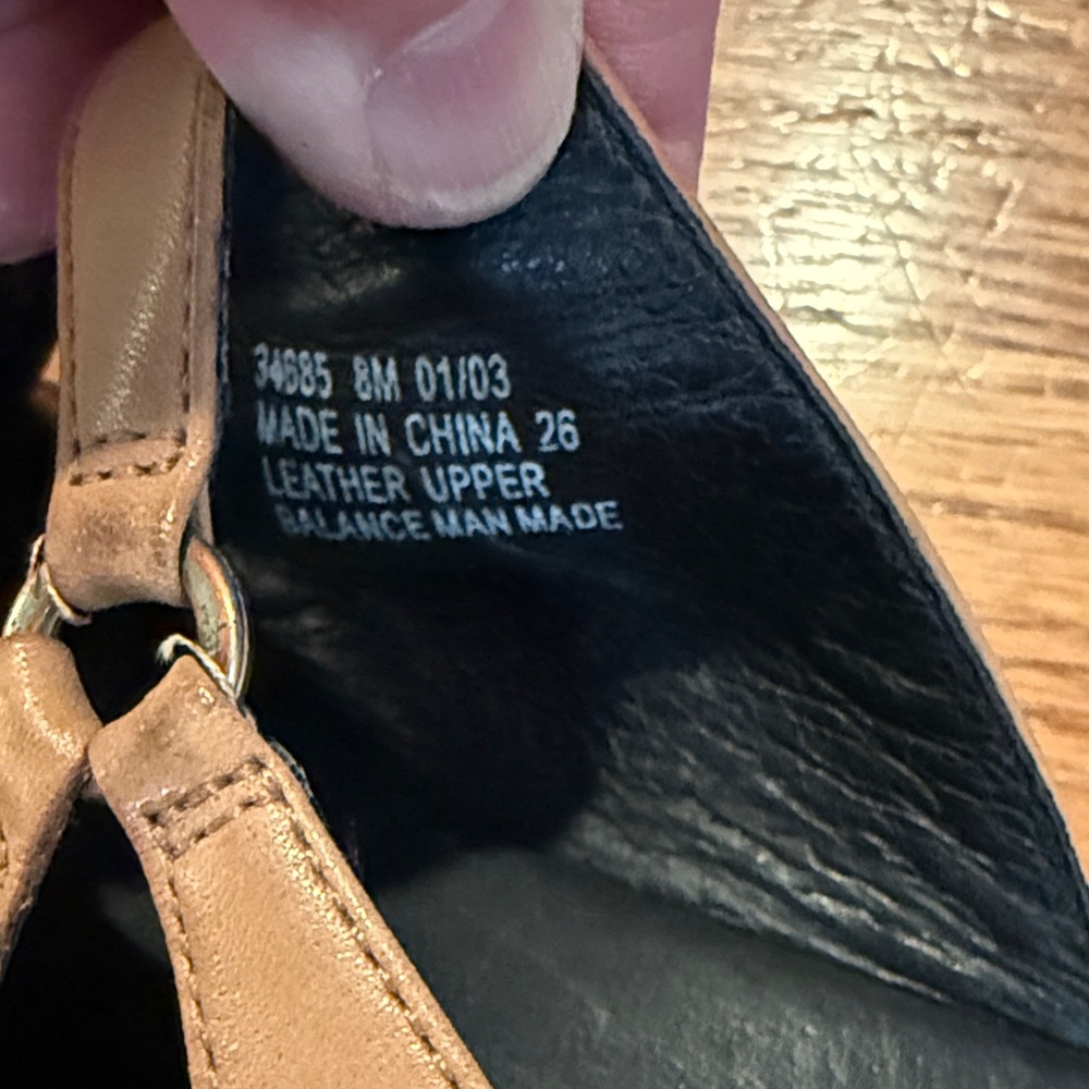 Clarks Tan and Black Slide Sandals - Picture 3 of 3